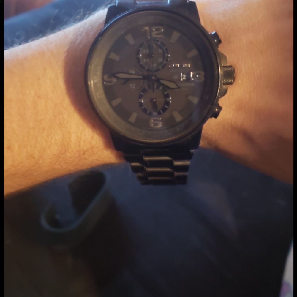 This is a Citizen’s eco Night Hawk men’s watch.